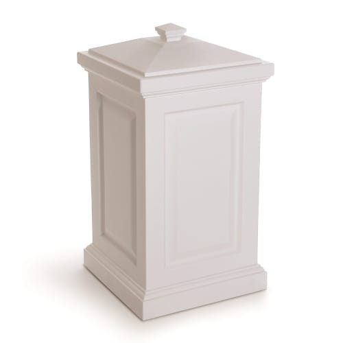 Mayne® Berkshire Waste Bin, 45 Gallon, White